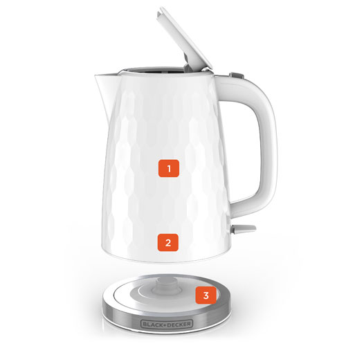 Honeycomb Collection Rapid Boil 1.7L Electric Cordless Kettle